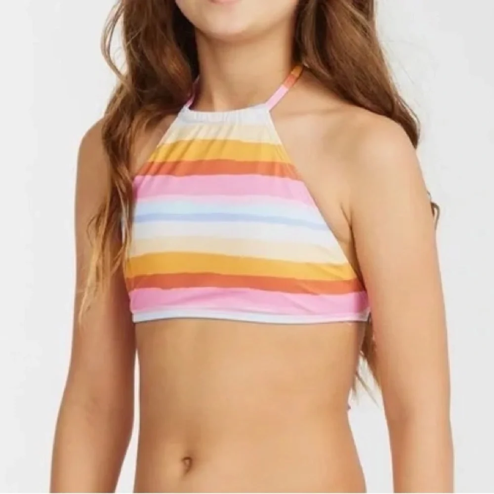 New Billabong Girls Rising Sun High Neck Bikini Top Size 10